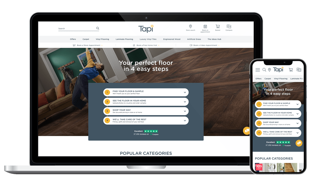 Website Development Case Study - Tapi Carpets